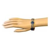 Floral Mandala Sterling Silver and Enamel Bracelet