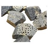 KC Blue Coral Beaded Necklace - Sterling Clasp - 19"