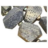 KC Blue Coral Beaded Necklace - Sterling Clasp - 19"