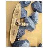 KC Blue Coral Beaded Necklace - Sterling Clasp - 19"