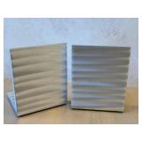 O - Brushed Aluminum Bookends Pair