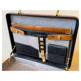 O - Amier Leather Attaché Case with Combination Lock