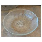 DR - Arcoroc Fleur 6 Soup Plates & 2 Glass Bowls - Clear Crystal