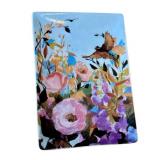 K - GreenBox Floral Enamel Tray and Shell-Shaped Striped Tray