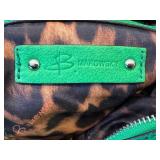 Makowsky Green Perforated Leather Shoulder Bag