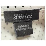 Pur Amici Polka Dot Jacket & Green/Gold Scarf (2-Piece Set)