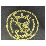 Falchi Sports Fanny Pack - Black Nylon Waist Bag with Gold Logo