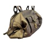 Salvatore Ferragamo Leather Shoulder Bag - Bronze Hobo