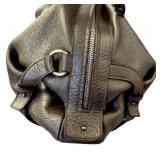 Salvatore Ferragamo Leather Shoulder Bag - Bronze Hobo