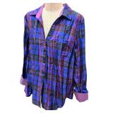 Beluva San Francisco Plaid Button-Down Shirt XL