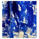 Helmut Lang Blue White Paint-Splatter Hoodie - Size L