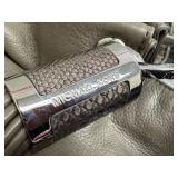 Michael Kors Metallic Taupe Leather Tote Bag - 3 Interior Pockets (Zip Pocket)