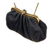 Whiting and Davis Beaded Evening Bag - Black