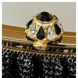 Whiting and Davis Beaded Evening Bag - Black