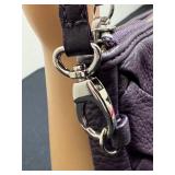 Cole Haan Purple Leather Wristlet - Woven Texture