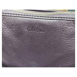 Cole Haan Purple Leather Wristlet - Woven Texture