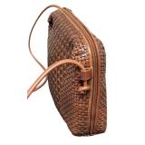 CEM Leather Basketweave Crossbody Bag - Vintage, Made in Brazil