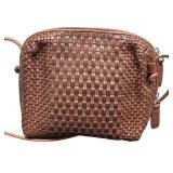CEM Leather Basketweave Crossbody Bag - Vintage, Made in Brazil