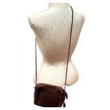 CEM Leather Basketweave Crossbody Bag - Vintage, Made in Brazil