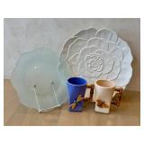 K - Peggy Turchette for Silvestri Dragonfly Mugs & Plates - Ceramic and Glass