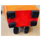 K - Ganz Melinda Vase 10 in Tall & Dog Figurine on Orange Sofa (Lot of 2)