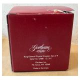 O - Gorham King Edward Crystal Coaster Set of 4 - Style No. C480