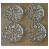 O - Gorham King Edward Crystal Coaster Set of 4 - Style No. C480
