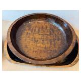 DR - Maggie-Signed Vintage Wooden Nesting Bowls Set (3-Piece) with Serving Spoons