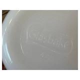 K - Pyrex Canister- Floral Fruit Band Clear Glass Jar (Retro Kitchen)