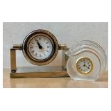O - Two Collectible Desk Clocks