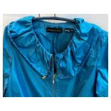 Dana Buchman Turquoise Stylish Windbreaker Jacket - Size 14