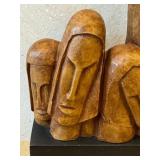 K - Replica Alva Museum Four Leaning Faces Sculpture