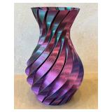 K - 3-D Printed Twisting Pillars Vase - Iridescent Gradient