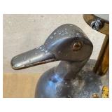 DR - Pewter Duck Lamp with Frosted Glass Flower Shade