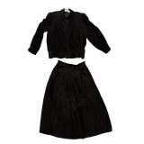 Serge Miko Le Clerge Paris Suede Skirt & Jacket Set - Vintage 1980s