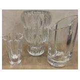 DR - Crystal Glass Vases (Lot of 3)