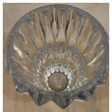 DR - Crystal Vase - Heavy-Cut Pattern, 10 in tall x 5 in diameter, Unmarked