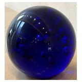 GR - Cobalt Blue Art Glass Sphere 6-Inch Diameter