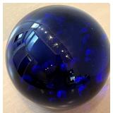 GR - Cobalt Blue Art Glass Sphere 6-Inch Diameter