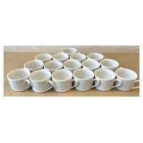 DR - Oneida Casual Settings Basketweave Stoneware Dinnerware Set - 81 Pieces