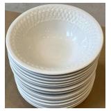 DR - Oneida Casual Settings Basketweave Stoneware Dinnerware Set - 81 Pieces