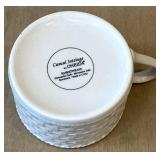 DR - Oneida Casual Settings Basketweave Stoneware Dinnerware Set - 81 Pieces