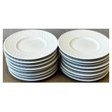 DR - Oneida Casual Settings Basketweave Stoneware Dinnerware Set - 81 Pieces