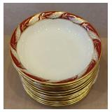 DR - Lenox Bellevue Maroon Dinnerware Set (Lot of 105)