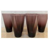 DR - Set of Six Vintage Purple Gradient Glass Tumblers