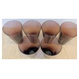 DR - Set of Six Vintage Purple Gradient Glass Tumblers