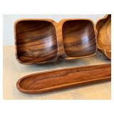 DR - Vintage Waikiki Woods Monkey Pod Hawaii - 3-Piece Serving Set