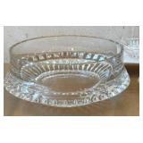 DR - Gorham Nachtmann Lyric Crystal Serving Bowl with Creamer & Sugar Set