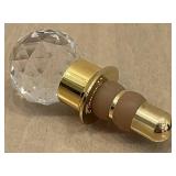 DR - 24K Gold-Plated Glass Bottle Stopper with Faceted Crystal Ball
