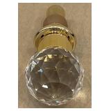 DR - 24K Gold-Plated Glass Bottle Stopper with Faceted Crystal Ball